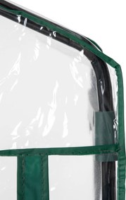 Outsunny Szklarnia Foliowa na Pomidory i Rośliny 4 Półki Zielona 70x50x160cm | Aosom PL