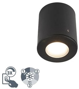 Zewnetrzna Nowoczesny reflektor natynkowy czarny IP55 w komplecie z 1 x GU10 - Franca Nowoczesny Oswietlenie zewnetrzne