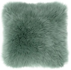 Zielona poduszka Tiseco Home Studio Sheepskin, 45x45 cm