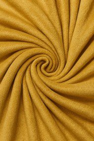 Koc Musztardowy Gładki 160x200cm Miękki Ciepły Przytulny do salonu sypialni