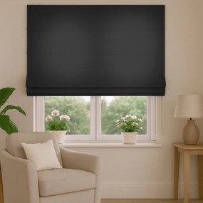 Roleta rzymska na wymiar Enjoy czarna miękka gruba - do 140 cm