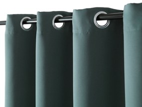 Niebieskozielona zasłona OXFORD 140x250 cm Zawieszanie: Metalowe pierścienie