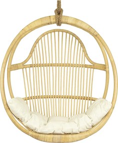 Fotel wiszący z naturalnego rattanu – BRIANNA