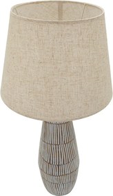 Kremowa lampa stołowa z tekstylnym kloszem (wysokość 69,5 cm) Hanoi – Mauro Ferretti