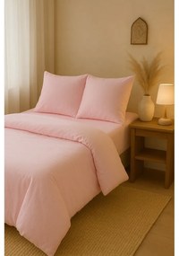 Różowa pościel jednoosobowa z prześcieradłem/3-częściowa 160x220 cm Classic – Mila Home