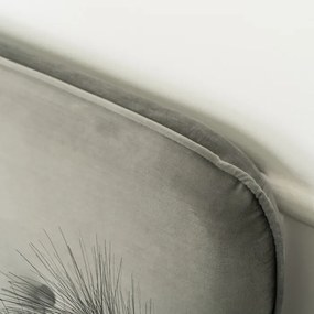 Łóżko Tapicerowane 120x200 cm ze Stelażem Jednoosobowe DENNIS Jasnoszare Welurowe