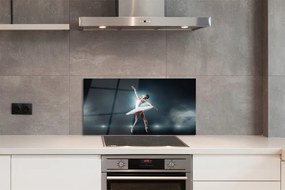 Panel szklany do Kuchni Baletnica w Klasycznej Bieli