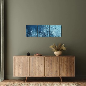 Obraz - Krople rosy (z zegarem) (90x30 cm)