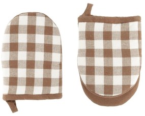 Bawełniana rękawice kuchenne zestaw 2 szt. Gingham – Tiseco Home Studio