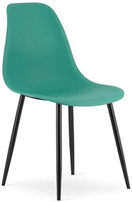 Zielone nowoczesne krzesło z czarnymi nogami K2-A90