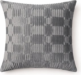 Szara poszewka dekoracyjna Jaspis - ozdobne marszczenie
