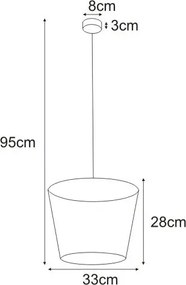 Czarna industrialna lampa wisząca druciana - 7X S565 F8-M09