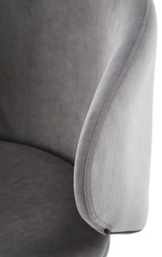 Krzesło tapicerowane K587 VELVET szare  HALMAR