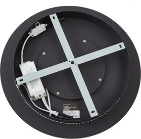 Nowoczesna lampa sufitowa czarna 40 cm z wbudowaną diodą LED z 3-stopniową regulacją ściemniania - Morning