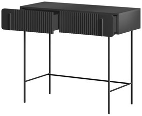 Toaletka Malmi 100 cm z szufladami - czarny mat / czarne nóżki