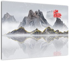 Obraz - Góry we mgle (70x50 cm)