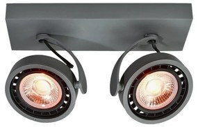 Szara lampa sufitowa z metalowym kloszem 12x36,5 cm Wally – GTV