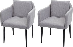 Krzesło do jadalni MCW-H93 (zestaw 2 sztuk), tkanina/tekstylia jasnoszary