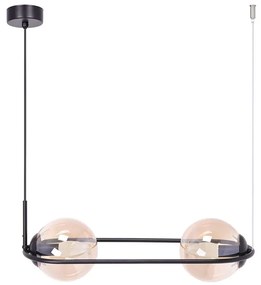 Industrialna lampa nad stół z bursztynowymi kloszami - A200 E7-G79