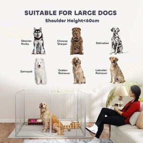 Wybieg dla zwierząt PawHut, ogrodzenie dla psów, elastyczny plac zabaw, nierdzewna stal