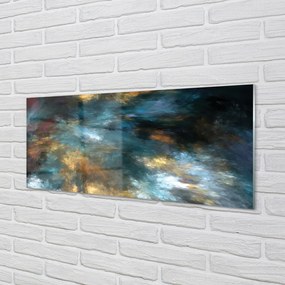 Panel szklany do Kuchni Barwna Abstrakcja Malarska