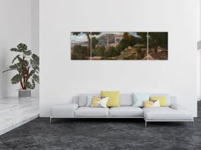 Obraz - Nicolas Poussin, Landscape with Saint John on Patmos, reprodukcje (170x50 cm)