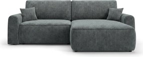 Rozkładana dwustronna sofa narożna do L NORDEN TILIA 250x140 cm, szaroniebieska