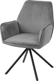 Krzesło do jadalni MCW-G67,  ciemnoszary, czarne nogi
