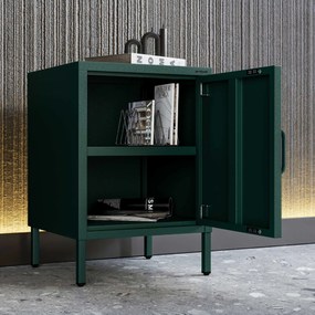 Szafka nocna metalowa butelkowa zieleń Modern MIA, 424 x 595 x 400 mm
