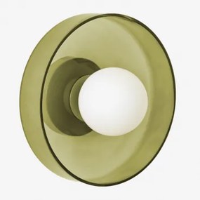 Kinkiet Ścienny Ze Szkła I Stali Nierdzewnej Jaxal Verde Cactus & Ø25 Cm - Sklum