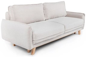 Beżowa sztruksowa rozkładana sofa 218 cm Tori – Bonami Selection