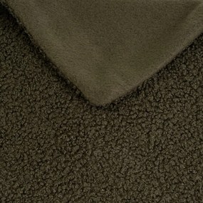 Zielony koc z materiału sherpa 130x160 cm Sherpa Bouclé – Casa Selección