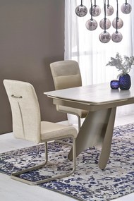 Stół do jadalni rozkładany trawertyn, spiek, kaszmir 180-260/90/76 cm SALIX