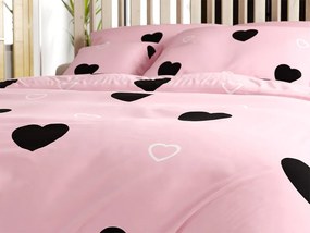 PrzytulneMieszkanie.pl PrzytulneMieszkanie.pl Kreponowa pościel CORAZON POLY różowa Rozmiar pościeli: 2 szt 70 x 90 cm | 200 x 220 cm