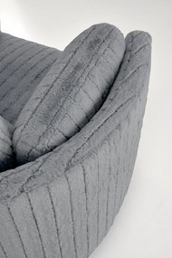 Fotel wypoczynkowy, obrotowy, elektrycznie rozkładany, bujany PEGAS popiel