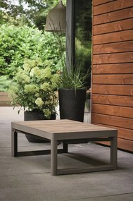 Stół Keter Lyon z rattanu 116 x 72 x 40–66 cm,kolor cappuccino