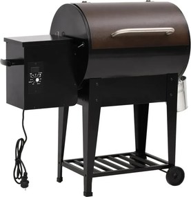 Czarny grill na pellet z dolną półką C3-B40