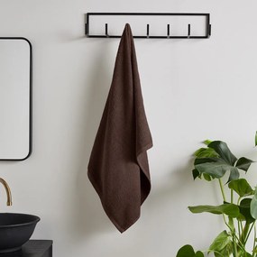 Brązowy bawełniany ręcznik szybkoschnący/frotte 50x85 cm Quick Dry – Catherine Lansfield
