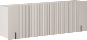 Komoda Malmi 200 cm czterodrzwiowa wisząca - kaszmir / crema bianca / czarny