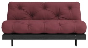 Bordowa rozkładana sofa 160 cm Roots Black Night – Karup Design