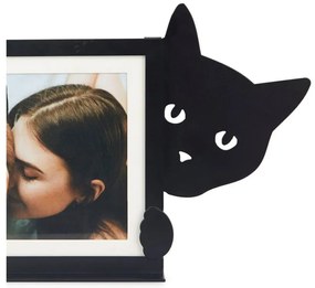Czarna metalowa ramka stojąca 36x16 cm Hidden Cat – Balvi