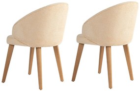 Zestaw krzeseł do jadalni Bentley Beige and Light Oak, 2 szt.