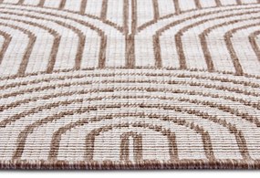 Dywan zewnętrzny dwustronny Pangli brązowo-kremowy 80 cm x 150 cm