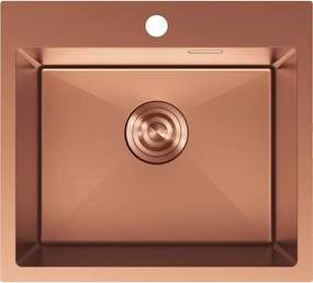 Mexen Solix zlewozmywak stalowy 1-komorowy 500 x 450 mm, miedź - 6402501000-65
