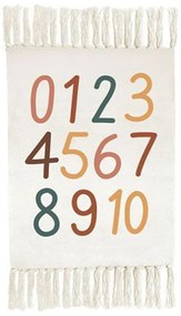 Dywan dziecięcy Literki, numerki, z frędzlami, 60 x 90 cm