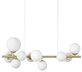 Ideal Lux - LED Żyrandol na lince PERLAGE 10xG9/3W/230V 81 cm złoty/biały
