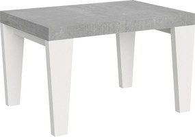 Stół rozkładany 90x130/234 cm Blat cementowy Spimbo Mix - Nogi z białego jesionu