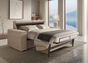 Sofa - kanapa do spania Volta 140x200 cm, z pojemnikami, materacem i stelażem włoskim