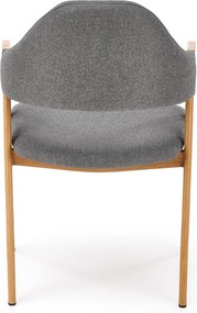 Krzesło na metalowym stelażu pokryte tkaniną K344