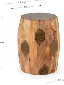 Okrągły stolik z litego drewna mango ø 29 cm Fabia – Marckeric